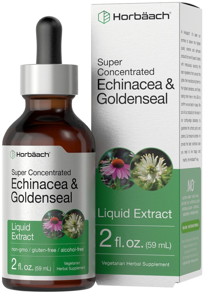 Horbäach Echinacea Goldenseal Liquid Tincture Drops 