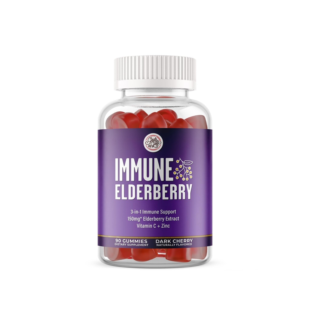 Grab Gold Elderberry Gummies s vitamínom C & Zinok 