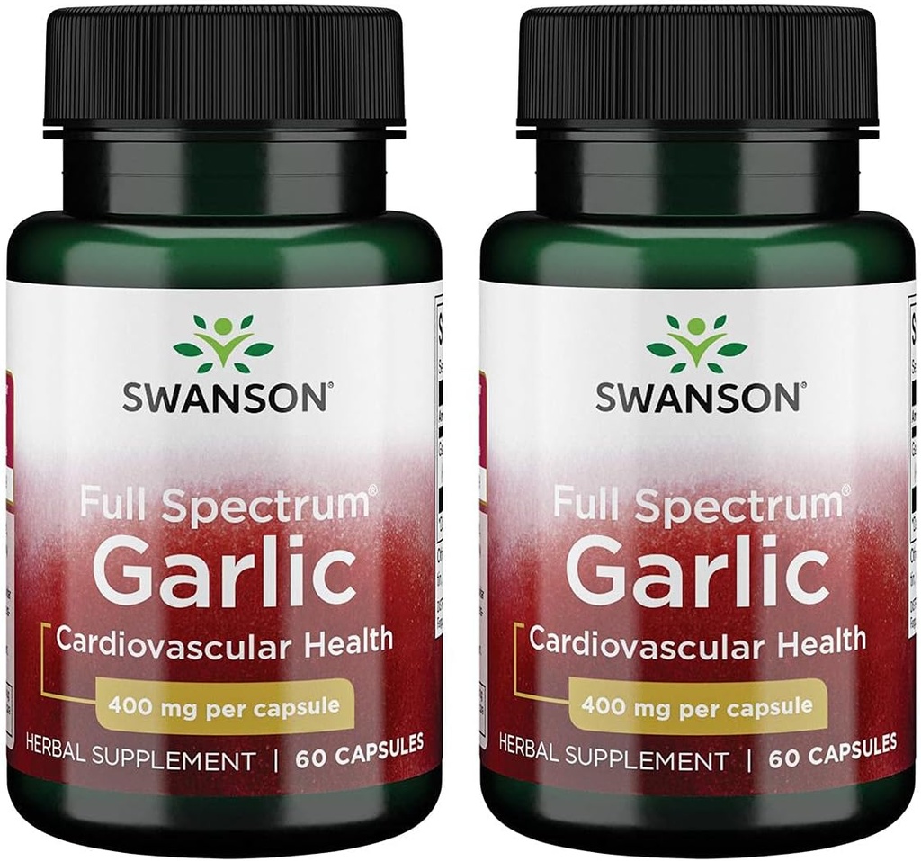 Swanson plná Spectrum cesnak (Cloves) 400 Milligrams 60 Kapsule (2 balenia)