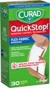CURAD QuickStop Krvácanie Control Flexibilné tkaniny pásy, Roztriedené veľkosti, 30 Počet