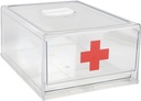 Medicína Skriňa Organizátor prázdny liek úložný box pre skriňa plastové zásuvka prvá pomoc jasné Stackable Medicine fľaša Organizátor pre prvú pomoc, zdravotnícke dodávky a lieky úložisko