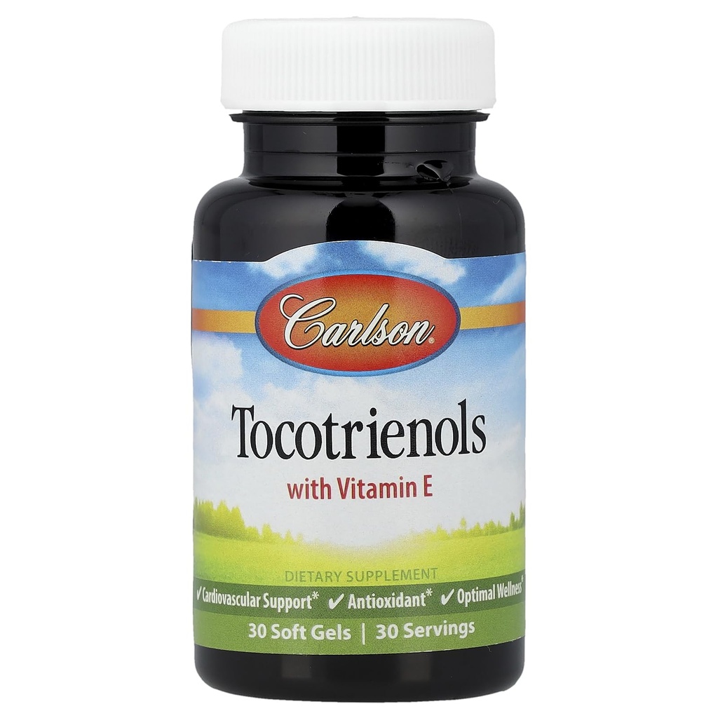 Carlson Labs Tokotrienoly s prírodným vitamínom E, 30 softgelov