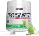 EHP Labs OxyShred Non stimulant Pre Cvičenie Powder - Stim Free Pre Cvičenie, Caffeine Free Preworkout pre mužov a ženy s L Glutamine & Acetyl L Carnitine - Apple, 60 Servings