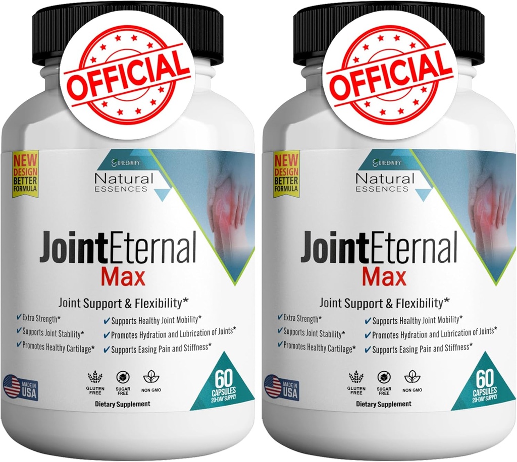 Spoločný Eternal Max Natural Essences Natural Support Supplement, 60 Kapsule 20 Days Supply, Gluten Free, Sugar Free, Non-GMO, Made in USA (2)