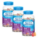 Tráviaca výhoda 3-v-1 prírodné ovocné príchute Probiotické Gummy pre ženy a mužov Príležitostné Bloating, Minor Brušný Discomfort & Gut Health, 60 Počet Gumies (3 balenie)