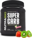 NutraBio Super Carb, Karbohydrát Powder with Cluster Dextrin & Electrolytes, Advanced Carb Supplement Powder for Workout Fuel, Performance, and Muscle Recovery, Cyclic Dextrin, Kiwi Strawberry, 30 Sv