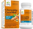 Terry prirodzene CuraMed 100 mg Curcumin Complex - zvýšená absorpcia Curcumin doplnok s Turmerica - Mozog & Pečeň Zdravotná podpora doplnok - Vegan Dietary Supplement - 60 Žuvacie tablety