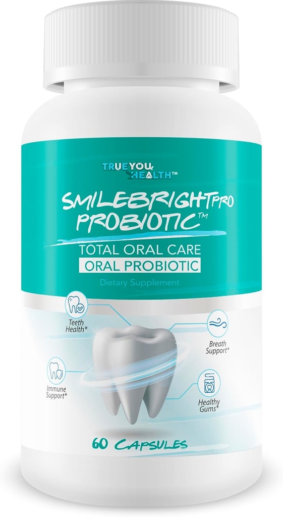 Úsmev Bright Pro - Naša najlepšia celková perorálna starostlivosť perorálne probiotiká - Orálne probiotiká pre ústa zlý dych - Gum Zdravie Probiotiká pre zuby probiotiká - Orálne probiotiká pre suché ústne zdravie Probiotiká