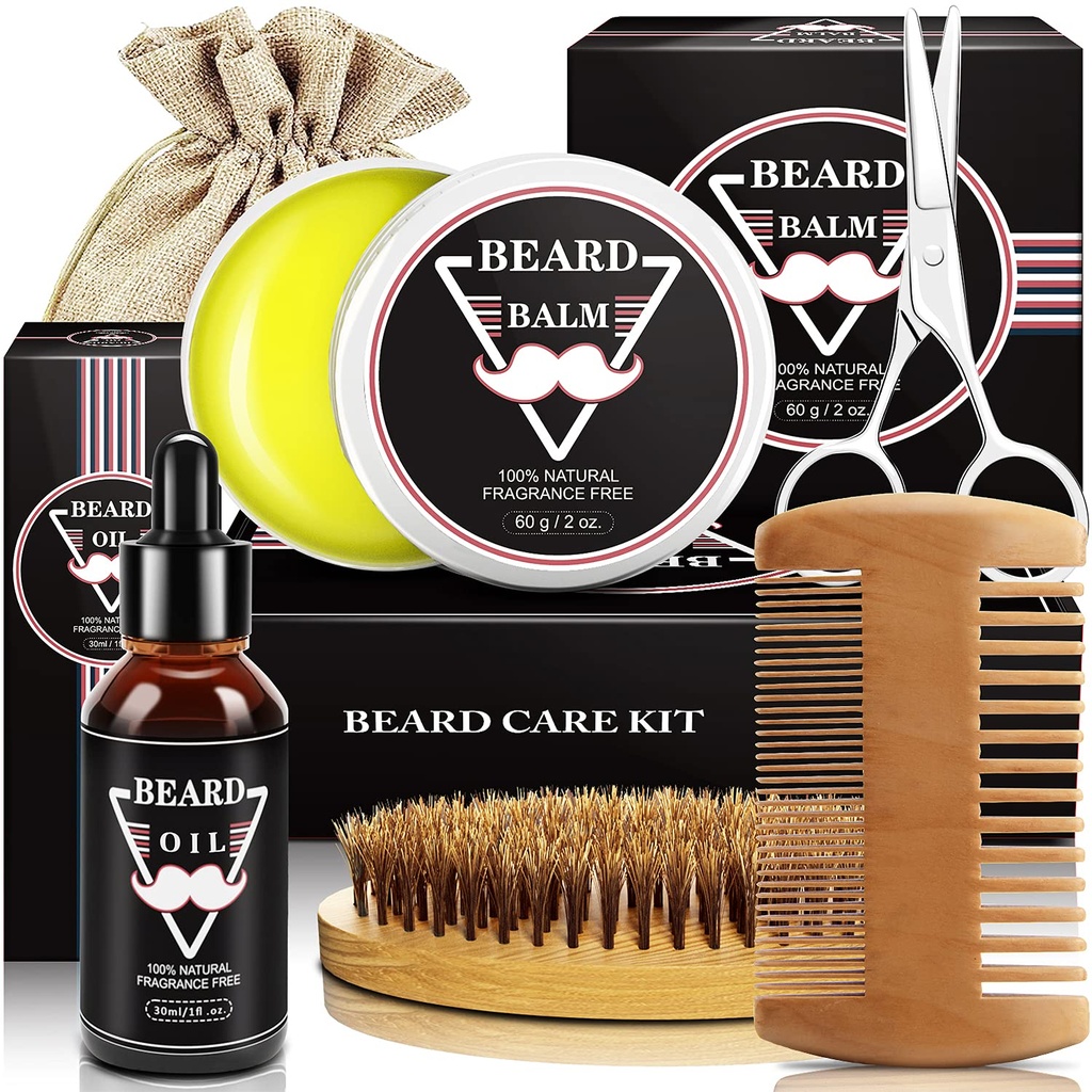 ABUDICS Darčeky pre mužov, Brada suda, Brad Grooming Kit w/Beard Oil Bridd Brada Brada Brada Brada, Darčeky pre otca Manžel ho priateľ