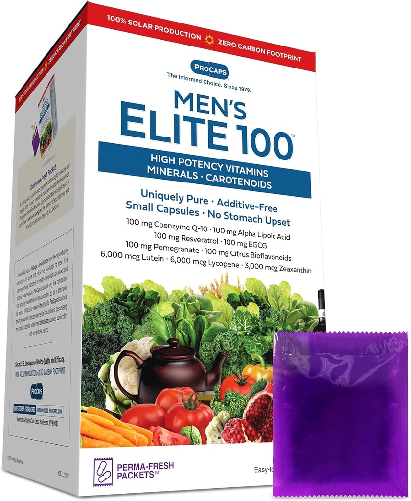 Andrew LESSMAN Multivitamínové-Men's Elite-100 30 Packets - Silné Nutrienty Plus 100mg Každý z koenzýmov Q10, Alpha Lipoic Acid, Resveratrol, EGCG, Pomegranate, Citrus Bioflavonoids. Žiadne prídavné látky