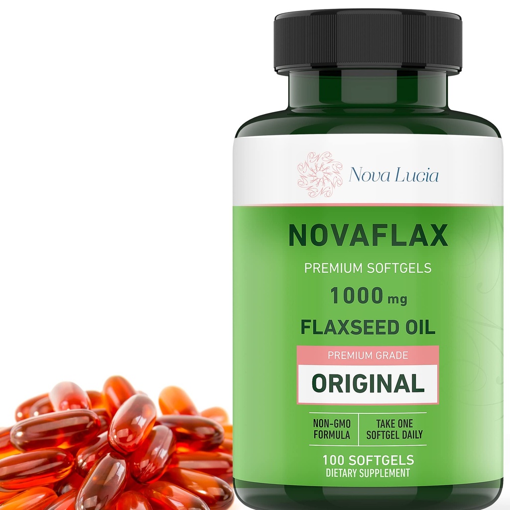 Nova Lucia Organic ľanový olej Kapsule 1000mg 