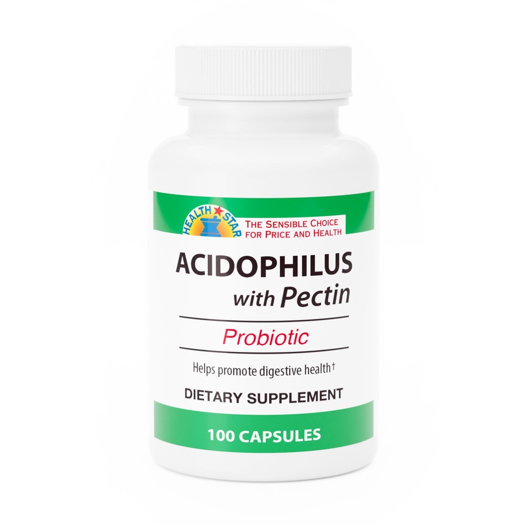 GeriCare Acidophilus s pektínovými probiotickými kapsulami, optimalizuje intestinálnu Floru, funkciu tráviacej sliznice, posilnenie imunitnej obrany, a posilňuje kosti, 100 počet (Pack of 1)