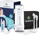 Systém zavlažovania nosa pre Sinus Relief - Prenosný bezdrôtový elektrický čistič Notov - Sinus Flush Kit pre dospelých a deti, Home & Travel with 4 Rinse Modes, 4 trysky, 40 soľných balíčkov