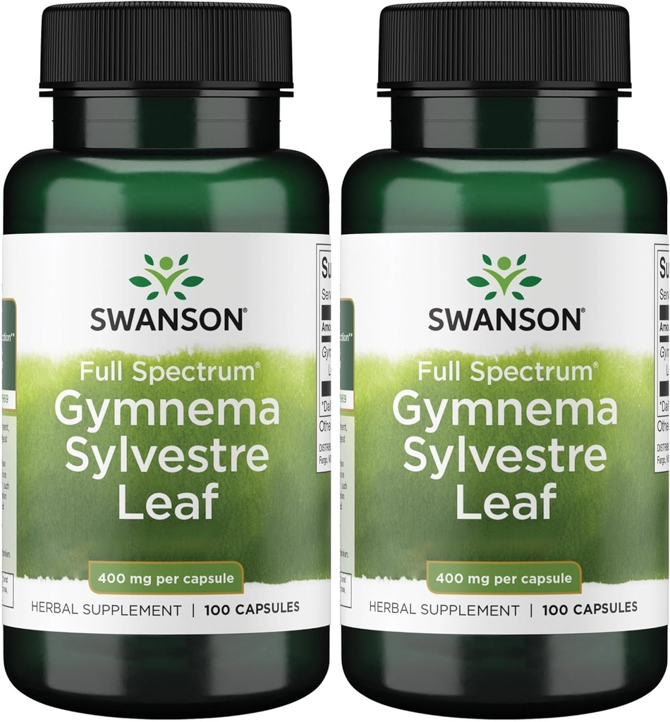 Swanson Full Spectrum Gymnema Sylvestre Leaf - Tradičné Ayurvedic Herb - (100 kapsúl) (2 balenia)