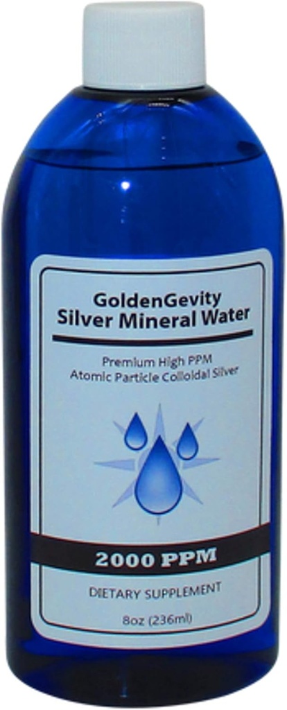 2000 PPM Bioaktívne atómové koloidné striebro, 8 oz 