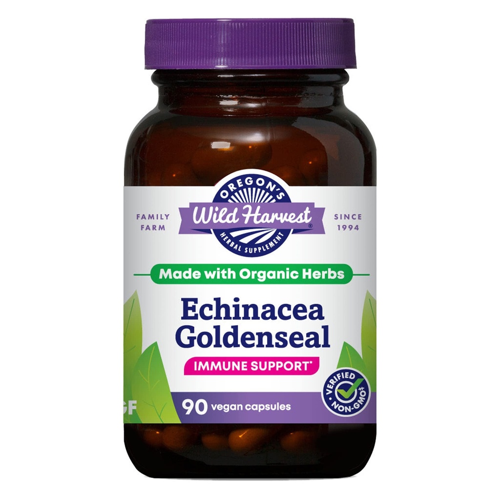 Oregon's Wild Harvest Echinacea Goldenseal Organic Capsules 