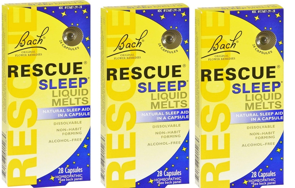 Bach Rescue spánková kvapalina rozpúšťateľná kapsula 28 ea (balenie po 3)