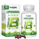 Lipozomálny B komplex navrhnutý pre vysoko absorpčné B vitamíny s cholínovým inozitolovým vitamínom B1, B2, B3, B5, B6, biotín, folát, metylovaný B12- Immune, Energy, Podpora mozgu a srdca 90 Softgels