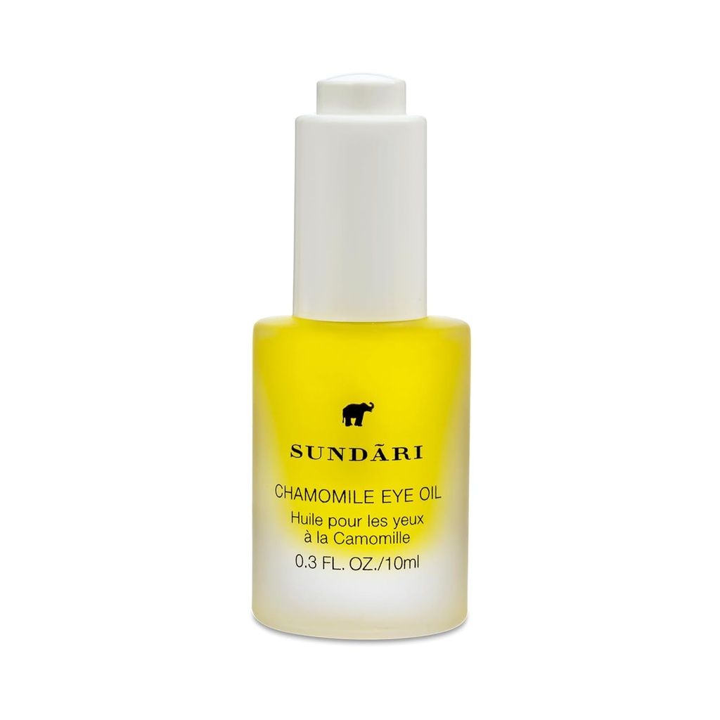 SUNDARI harmančekový očný olej - prírodná liečba tmavé kruhy, anti-aging a vrásky zníženie, Brightens & Smooths Under-Eye, vyživuje a revitalizuje, prírodné zložky, pohodlné kvapkadlo 0,3 fl oz