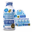 Vitamín Energy Immune+ Extra sila Energia Shot Modrá Malina 12 Balenie, 260 mg Prírodný kofeín, B-vitamíny, Citicolín, Zelený čaj, Imunita & Focus Support, Zero Sugar, Gluten-free 1,93 fl oz
