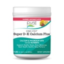 Ionic Fizz Super D-K vápnik Plus by Pure Essence - s extra horčíkom, vitamín D3, vitamín K2 pre silné kosti a podporu stresu - malinová citróna - 14.82oz