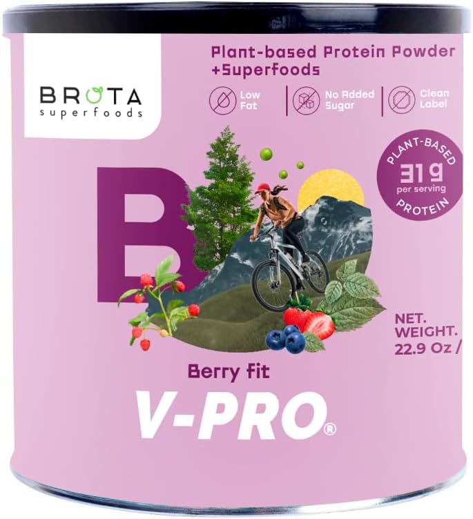 Vegan Protein Powder - Rastlinné-založené proteín pre energiu a svalovej boost - čisté Shake v Berry Blend chuť