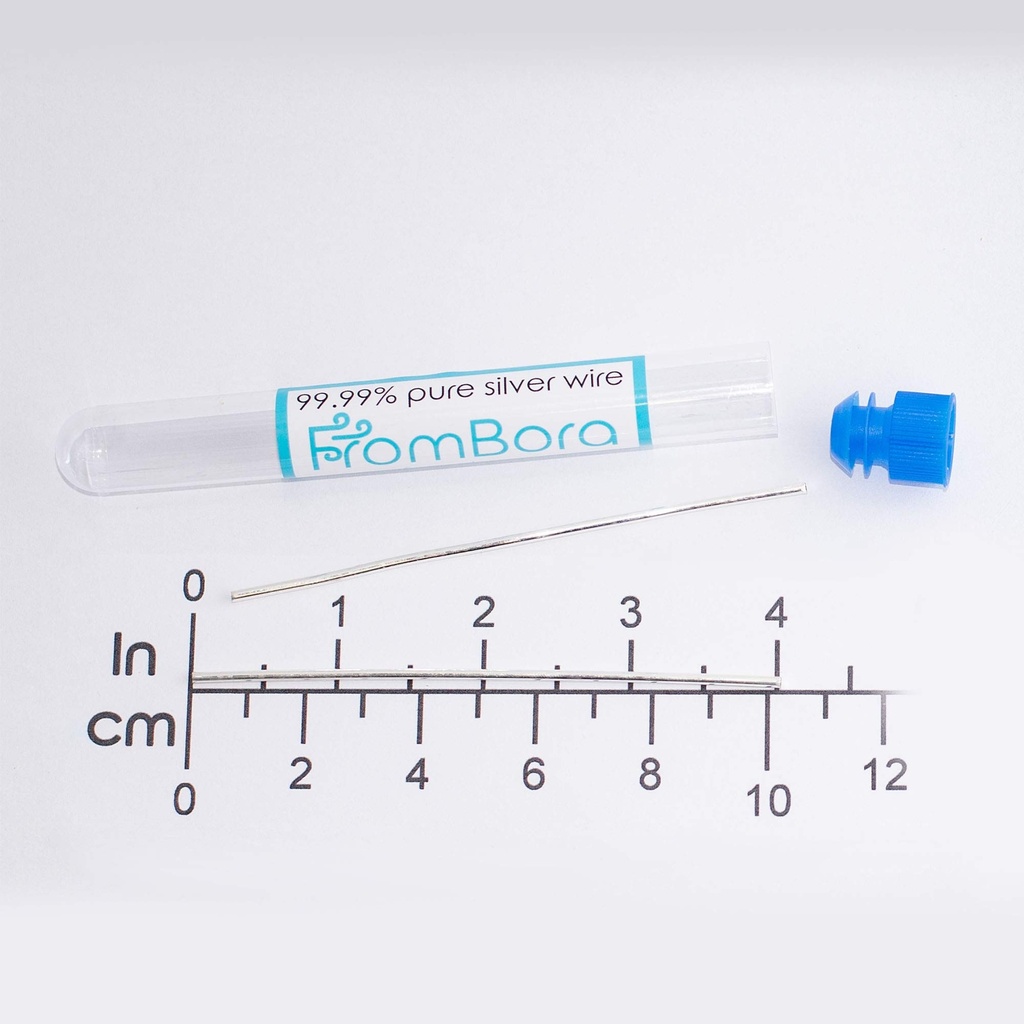 Koloidné striebro, pár čistého strieborného drôtu, 99,99%, 9999, 10 Gauge, 4