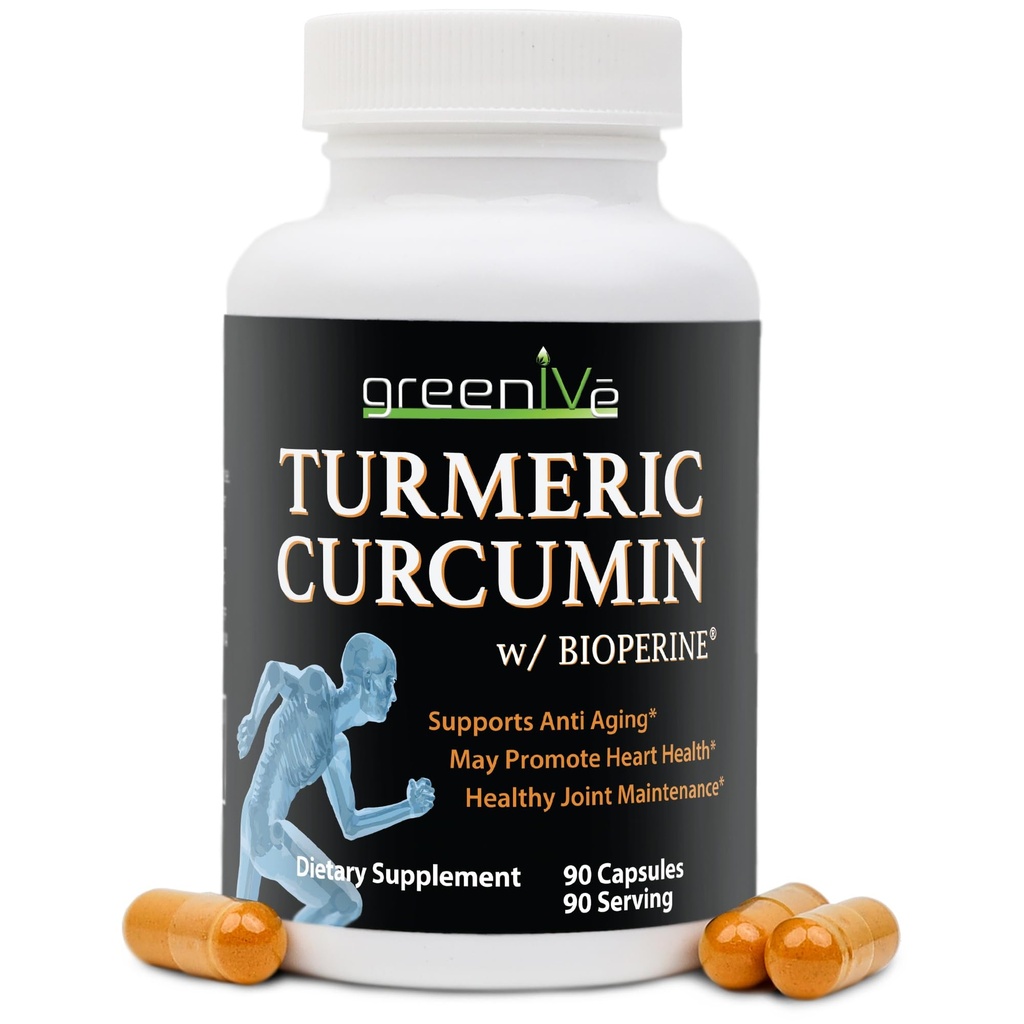 GreenIVe Turmeric Curcumin s BioPine 90 Kapsule s Curcumin 46X vyššia absorpcia