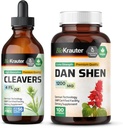 BIO KRAUTER Cleaver Tincture 4 Fl. Oz. & Dan Shen 100 kapsúl