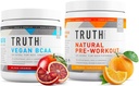 Truth Nutrition Natural Athlete Cvičenie Stack - Natural Preworkout (Orange Tangerine) + Vegan BCAA (Blood Orange)