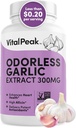 Odorless Cesnak Extract - Allicin-Rich 300 mg Bylinné cesnakové doplnky pre srdce, pečeň, a Imunitná podpora I non-GMO, Gluten-Free, Vegan - 90 Cesnakové kapsule