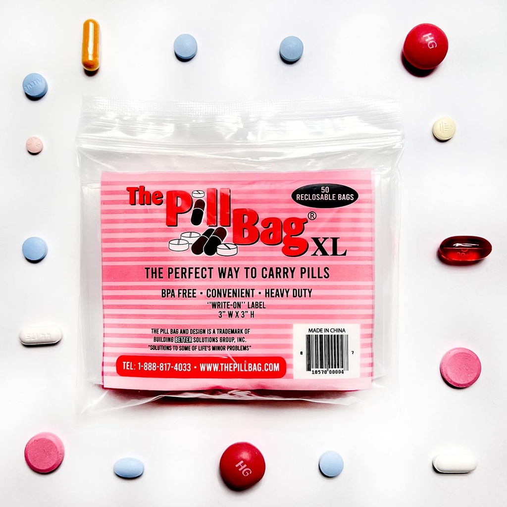 Organizátor liekových piluliek, etikety pre AM/PM, odolná, prenosná, Jednorazové Pouchy pre medicínu, Vitamíny, Gumies,Plastové pilulky pre cestovanie, Prechádzky XL Veľkosť 