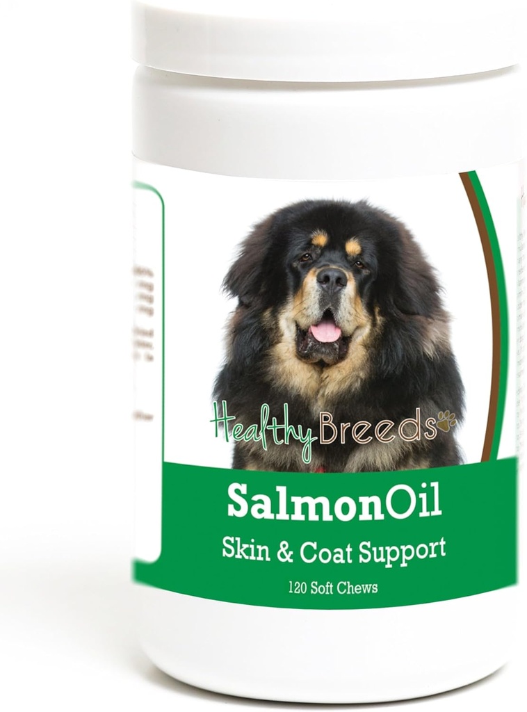 Zdravé plemená Tibetský mastiff Salmon Oil Soft Chews 120 Count