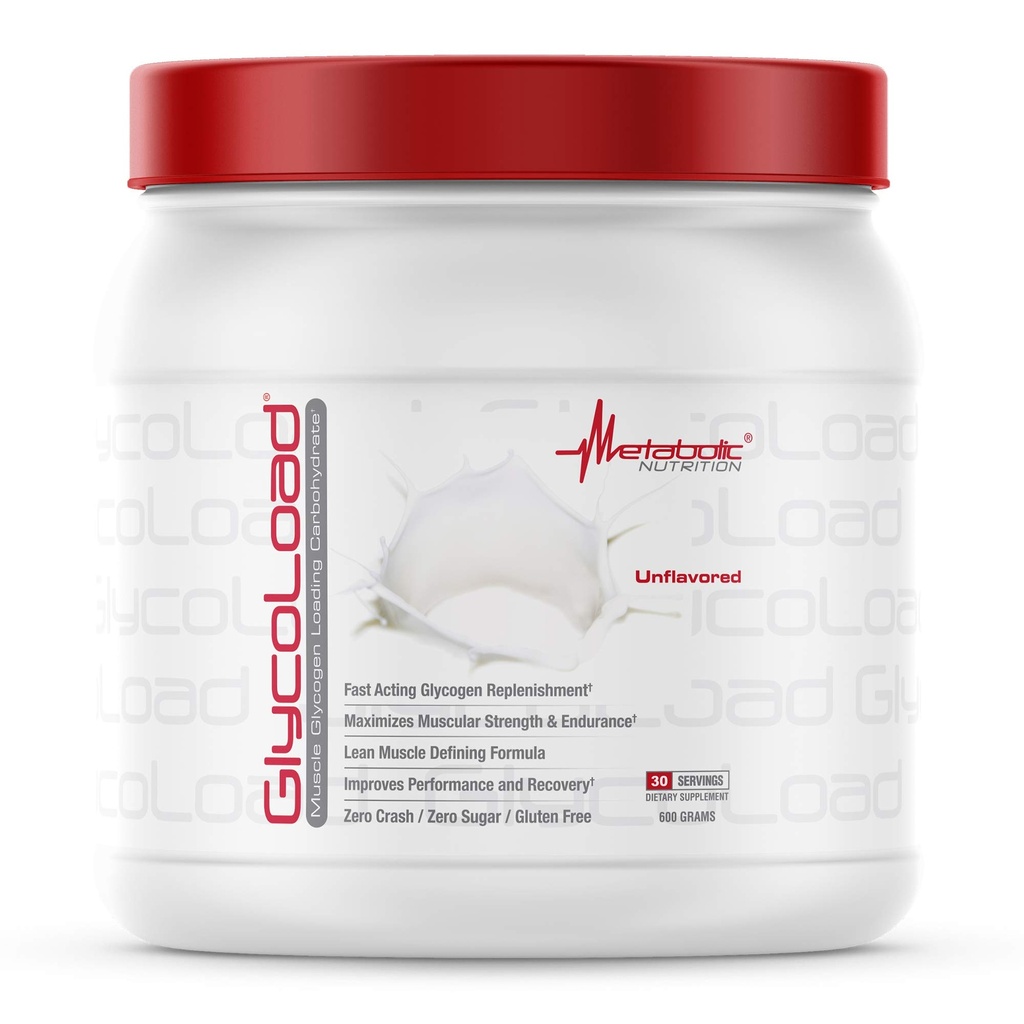 Metabolic Nutrition, Glycolald, 100% Micronized Cyclic Cluster Dextrin Carbohydrát Powder, Muscle Glycogen Loading Carbohydrát, Pre Intra Post Cleating Supplement, Unflavred, 600 gm (30 ser)