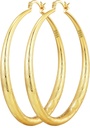 OOOPEL 925 Sterling Silver Hoop for Women Gold Hoop náušnice Hypoallergenic Diamond-Cut Ripples Designed - Non Tarnish Large Hoop náušnice (30/40/50/60/70mm)