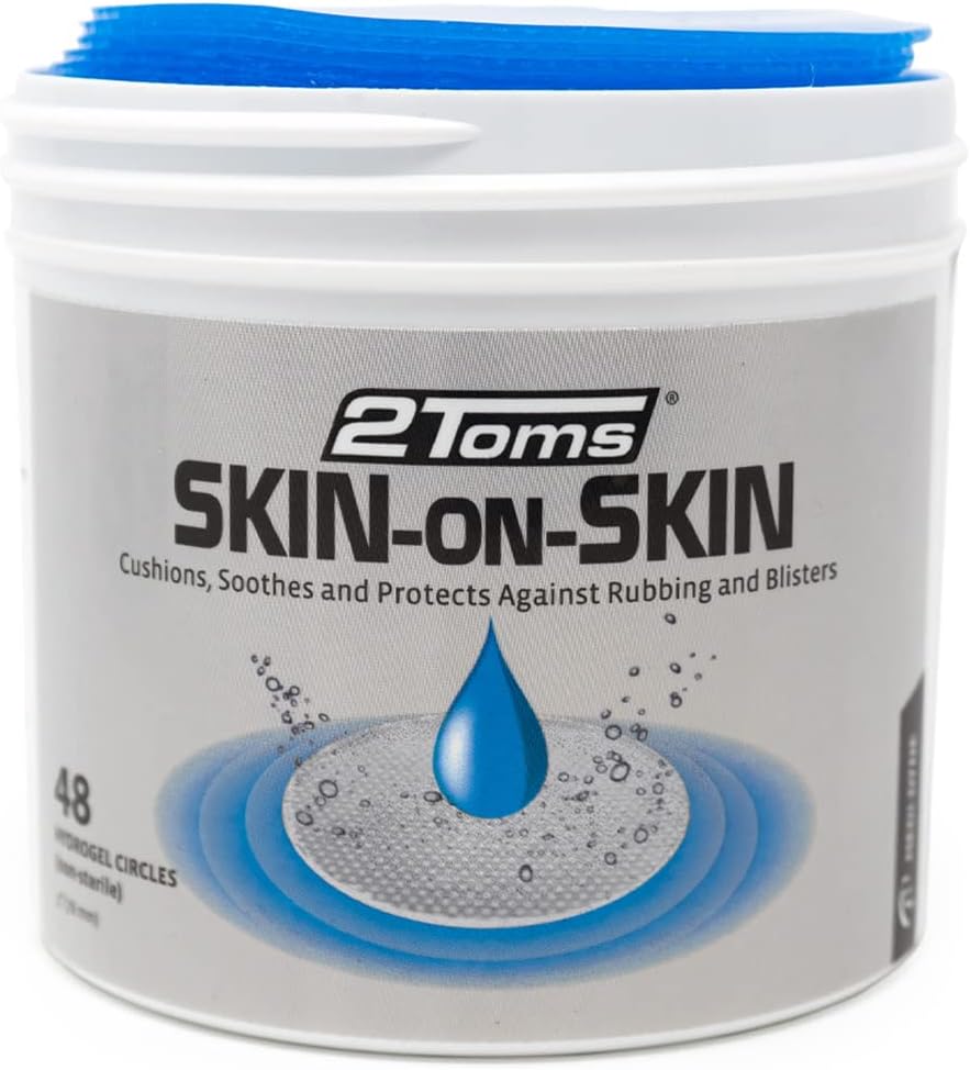 2Toms Skin-On-Skin Hydrogel kruhy pre pľuzgiere, Chafing, bodanie, Irritácie, a úľava od bolesti kože, 48 3-palcové kruhy