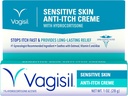 Vagisil Feminine Anti-svrbiaci krém pre ženy, citlivé kožné zloženie s hydrokortizónom, pomáha zmierniť kvasinkové infekcie podráždenie, gynekológ testovaný, upokojuje a chladí, 1oz (Stock of 1)