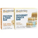 WonderSlim Fluffy Salted Toffee Pretzel Protein & Fiber Bar a Lemon Meringue Gourmet Snack Bar Bundle