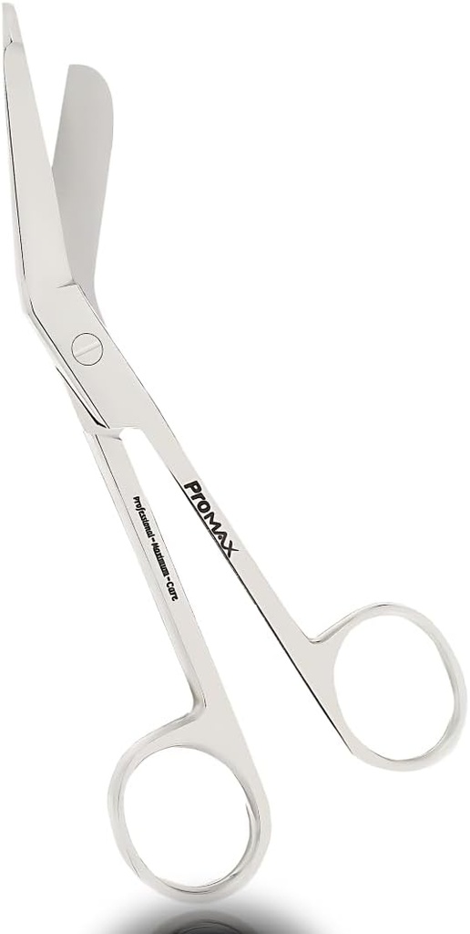 ProMaxCare 5.5 Palcové trauma nožnice pre sestry - Lister Bandage Nožnice Veterinárne - lekárske nožnice pre sestry, chirurgické a EMS použitie (Silver)
