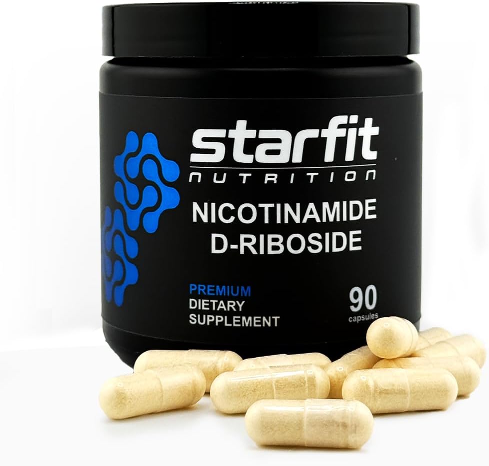 STARFIT - Nikotínamid D- Riboside, Booster NAD+, Energy & Focus Supplement, Anti- Aging Cellular Support, 90 kapsúl