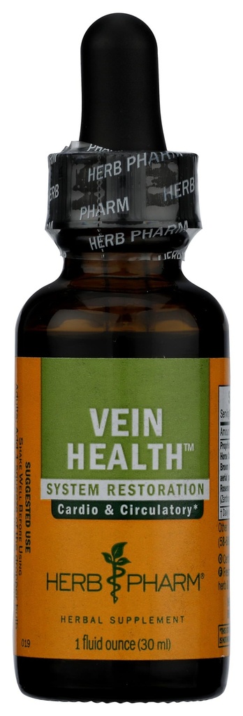Herb Pharm Vein Health Tekutý bylinný vzorec pre kardiovaskulárny a obehový systém podpora, 1 Fl Oz