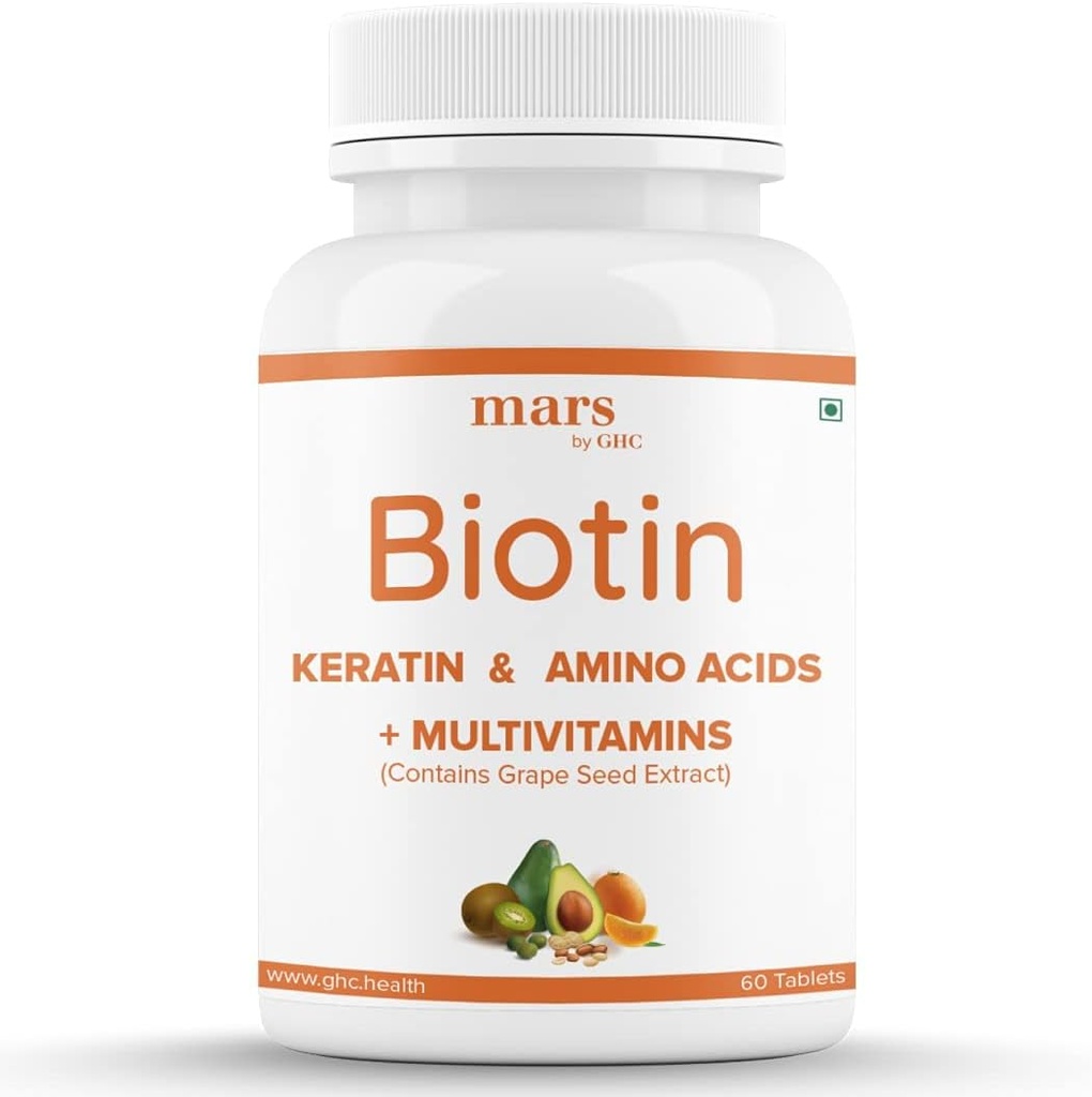 Brada biotín, podporuje silnejší a hrubší rast brada, poháňaný vitamínom A, vitamínom E, vitamínom B7, keratínom a aminokyselinami 100% Vegan (60 tabliet - balenie 1)