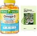 Jarné údolie Omega-3 z rybieho oleja 2000 mg, maximálna starostlivosť, 120 Počet + Exkluzívny VitaMax vitamín Guide (2 položky)