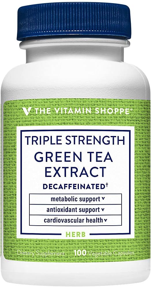 Vitamín Shoppe Triple sila zelený čaj extrakt 750 mg kapsuly s EGCG 