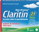 Claritin 24 hodín Nedrásajúce alergické tablety, 10 mg, 5 grófov (708164)