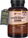 Lions Mane Mushroom Supplement 4000mg s vitamínom B1, B6, B12 a Black Pepper - 180 Super Strength Vegan Tablety s 50% Polysacharidy (Nie prášok alebo kapsuly) 