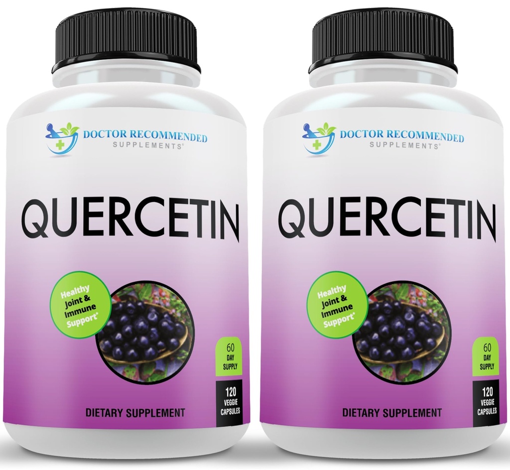 DOPLŇUJÚCE DOPLNKY PRE DOPLŇUJÚCICH DOPLNKY pre Quercetin 1000 mg per serving - vitamínové doplnky (Vegan Non-GMO) (120 Veggie Kapsule, balenie 2)