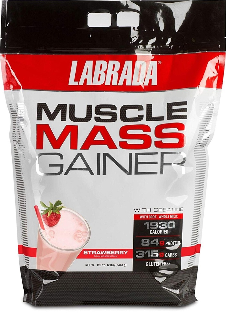Labrada Nutrition Muscle Gainer, Jahodová, 12 libier