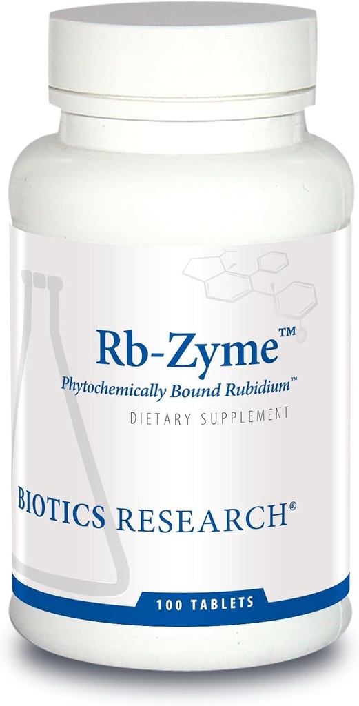 Biotics Research Rb Zyme celý zdroj potravín Rubidium, Ultra Trace Mineral, Glandular Health. 100 tabliet
