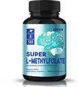 L Methylfolate 15 mg, Professional Strength Methylfolate Supplement Support Mood, Nerve, Metylation, Optimised L- Methylfolate Kapsule, Non- GMO, Gluten- Free, 5- MTHF, 120 Kapsule